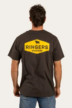 Clearance Ringers Western Servo Mens Loose Fit T-Shirt - Charcoal