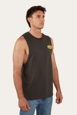 Best Ringers Western Servo Mens Muscle Tank - Charcoal