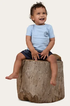 New Ringers Western Signature Bull Babies T-Shirt - Blue / Navy