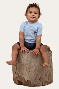 New Ringers Western Signature Bull Babies T-Shirt - Blue / Navy