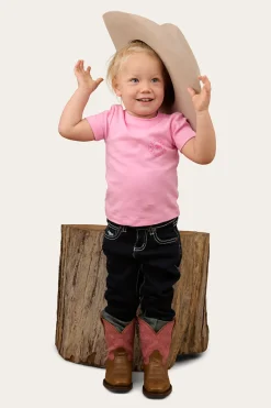 Outlet Ringers Western Signature Bull Babies T-Shirt - Pastel Pink / Candy