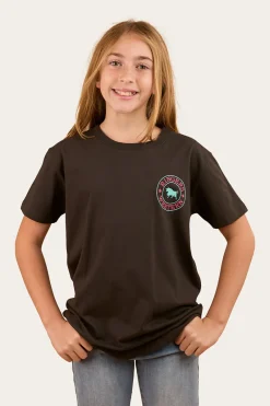 Outlet Ringers Western Signature Bull Kids Classic T-Shirt - Charcoal / Multi