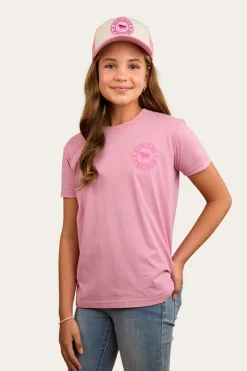 Discount Ringers Western Signature Bull Kids Classic T-Shirt - Pastel Pink/Candy