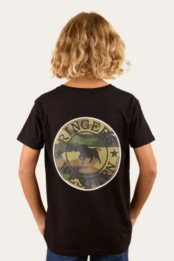 Ringers Western Signature Bull Kids Classic Fit T-Shirt - Black/Camo