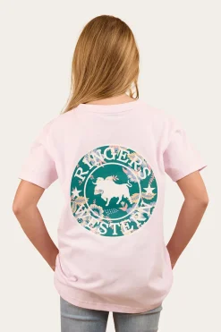 Sale Ringers Western Signature Bull Kids Classic T-Shirt - Barley Pink / Floral