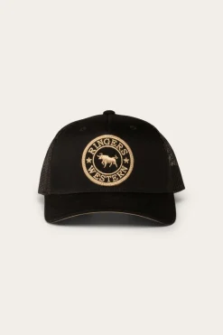 Best Ringers Western Signature Bull Kids Trucker Cap - Black/Gold
