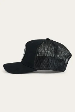 Clearance Ringers Western Signature Bull Kids Trucker Cap - Black / White