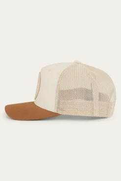 New Ringers Western Signature Bull Kids Trucker Cap - Beige/Clay