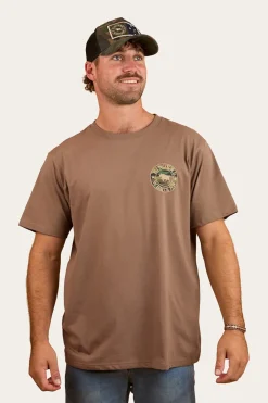 Online Ringers Western Signature Bull Mens Loose Fit T-Shirt - Mushroom/Camo
