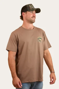 Online Ringers Western Signature Bull Mens Loose Fit T-Shirt - Mushroom/Camo