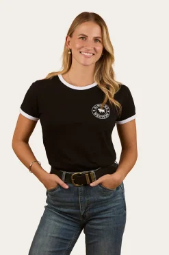 Ringers Western Signature Bull Ringers T-Shirt - Black / White