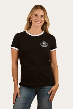 Ringers Western Signature Bull Ringers T-Shirt - Black / White