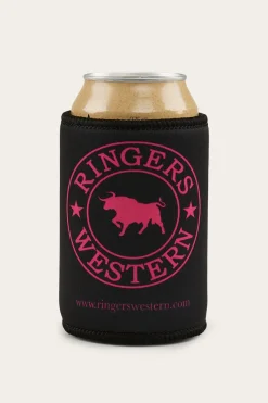 Online Ringers Western Signature Bull Stubby Cooler - Black/Melon