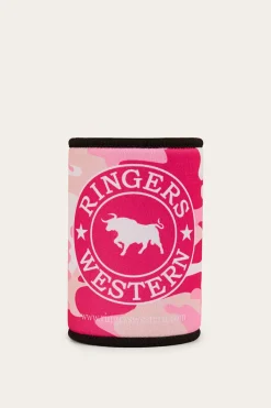 Outlet Ringers Western Signature Bull Stubby Cooler - Pink Camo