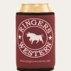 Ringers Western Signature Bull Stubby Cooler - Burgundy
