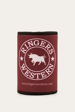 Ringers Western Signature Bull Stubby Cooler - Burgundy