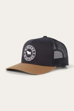 Hot Ringers Western Signature Bull Trucker - Dark Navy/Clay