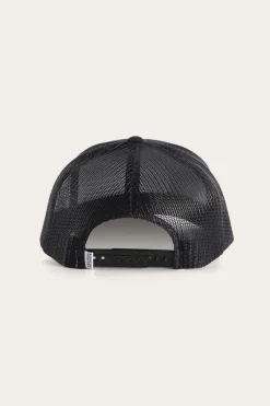 Discount Ringers Western Signature Bull Trucker Black with Black & White Patch