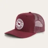 Discount Ringers Western Signature Bull Trucker Burgundy with Burgundy & White Patch