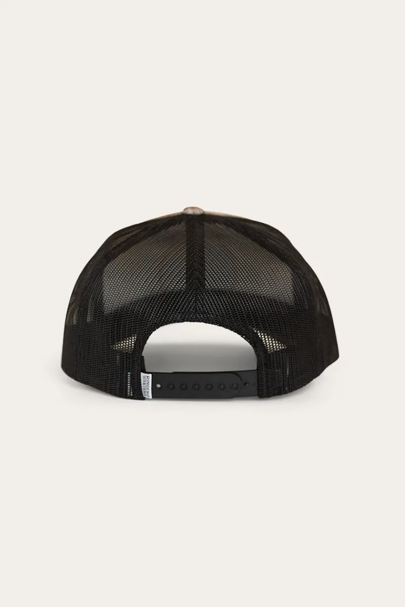 Hot Ringers Western Signature Bull Trucker Cap - Leaf Camo/Orange