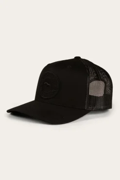 Discount Ringers Western Signature Bull Trucker Cap - Black/Black