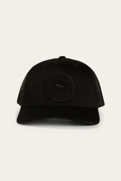 Discount Ringers Western Signature Bull Trucker Cap - Black/Black