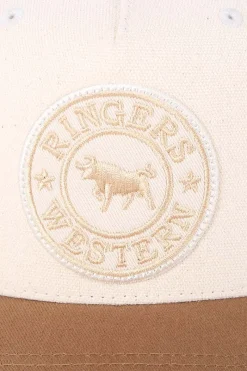 Discount Ringers Western Signature Bull Trucker Cap - Beige/Clay