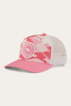 Clearance Ringers Western Signature Bull Trucker Cap - Pink Camo