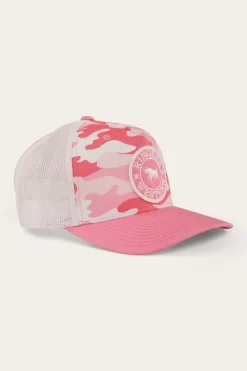 Clearance Ringers Western Signature Bull Trucker Cap - Pink Camo