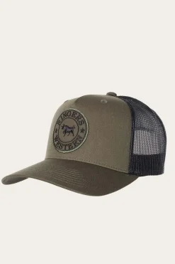 Clearance Ringers Western Signature Bull Trucker Cap - Army/Black