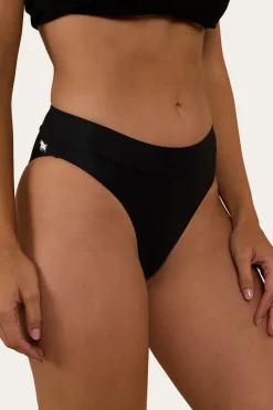 Hot Ringers Western Signature Bull Womens High Waist Bikini Bottom - Black