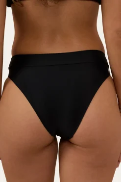 Hot Ringers Western Signature Bull Womens High Waist Bikini Bottom - Black