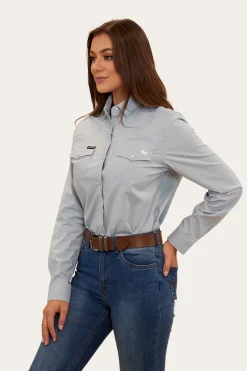 Clearance Ringers Western Silverlake Womens Western Shirt - Chambray