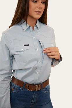 Clearance Ringers Western Silverlake Womens Western Shirt - Chambray