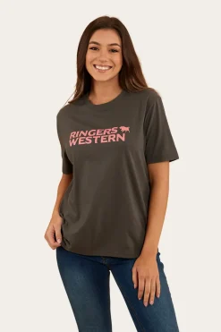 Outlet Ringers Western Somerset Womens Loose Fit T-Shirt - Vintage Black