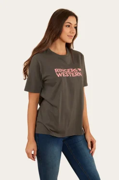 Outlet Ringers Western Somerset Womens Loose Fit T-Shirt - Vintage Black