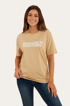 New Ringers Western Somerset Womens Loose Fit T-Shirt - Dark Sand