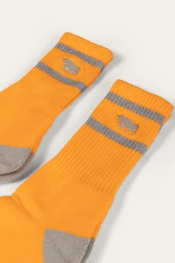 Hot Ringers Western Sorrento Socks - Neon Orange