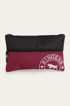 Sale Ringers Western Spencer Pencil Case - Burgundy/Black