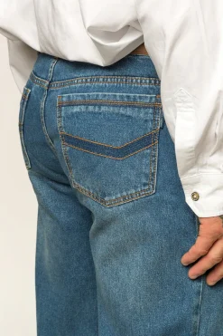 Clearance Ringers Western Station Hill Mens Relaxed Fit Jean - Mid Wash Blue