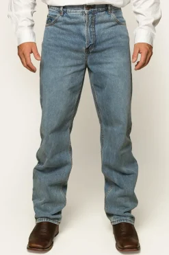 Discount Ringers Western Station Hill Mens Relaxed Fit Jean - Light Wash Blue