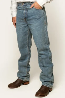 Discount Ringers Western Station Hill Mens Relaxed Fit Jean - Light Wash Blue