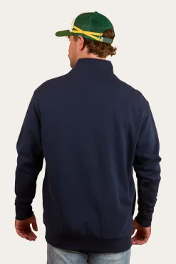 Sale Ringers Western Strand Mens 1/4 Zip Crew - Navy