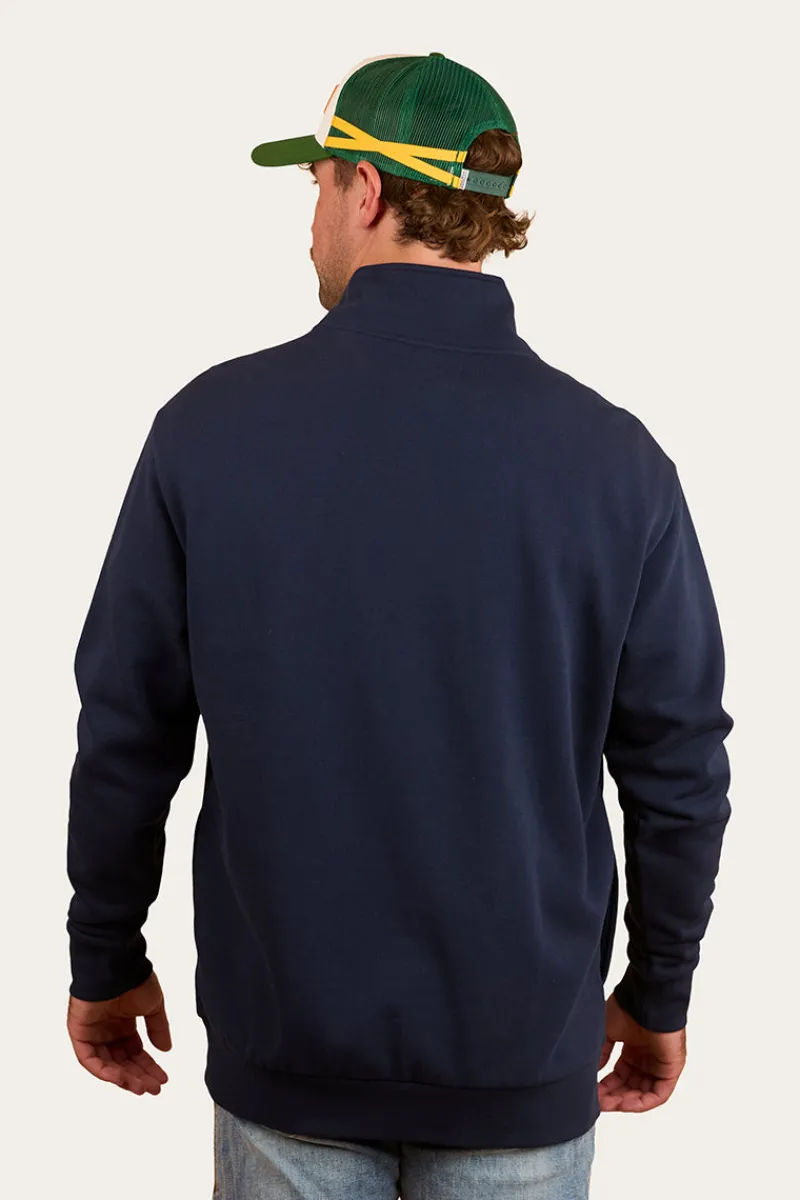 Sale Ringers Western Strand Mens 1/4 Zip Crew - Navy