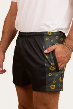 Clearance Ringers Western Sunflowers Footy Short - Black / Multi