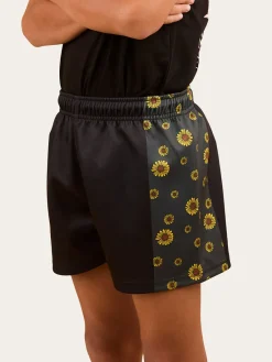 Online Ringers Western Sunflowers Kids Footy Short - Black / Multi