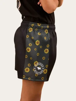 Online Ringers Western Sunflowers Kids Footy Short - Black / Multi