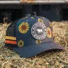 New Ringers Western Sunflowers Kids Trucker Cap - Black / Multi