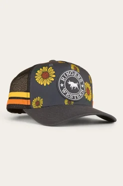 Best Ringers Western Sunflowers Trucker Cap - Black / Multi