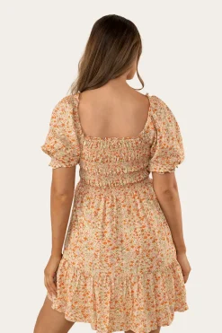 Ringers Western Tahlia Womens Shirred Mini Dress - Off White